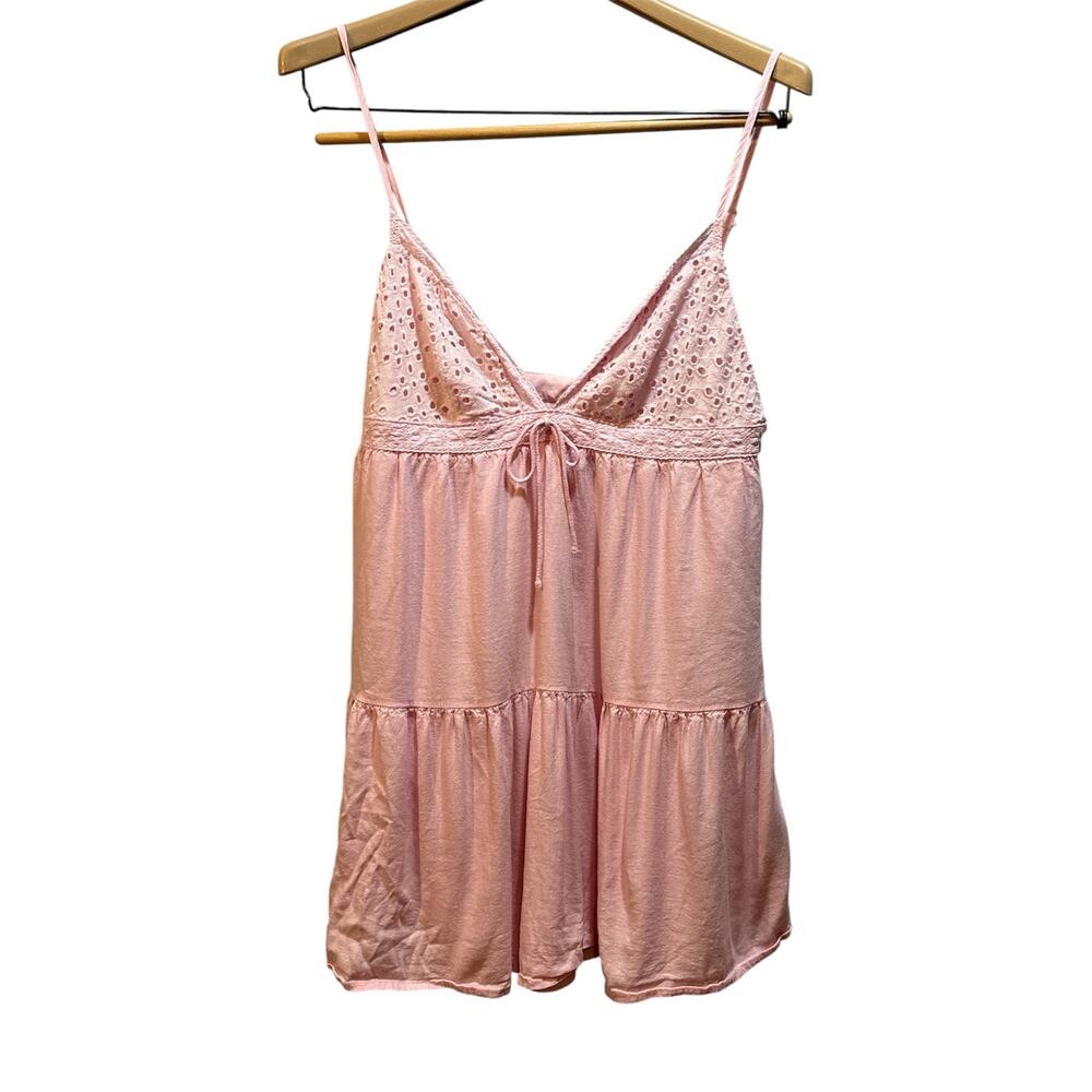 Princess Polly pink babydoll boho top size 6. Adjustable spaghetti straps lined